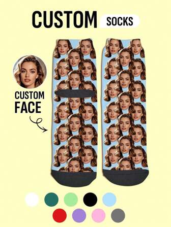 1 par anpassade mors dag-strumpor, personliga tryckta strumpor, strumpor med roliga uttryck, anpassade strumpor med foto, mors dag-present, fars dag-present, jubileumspresent, alla hjärtans dag-present, födelsedagspresent, bröllopspresent, present till bästa vän, present till pappa/mamma, present till flickvän/pojkvän, present till henne/honom
