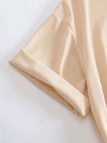 Women's FITNESS Oversized T-Shirt 100% Cotton - 米色 - 查看 3