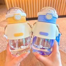 1pc Customizable Cute & Portable Large Capacity Plastic Thermal Cup, Minimalist Large Capacity Water Bottle For Children School, Back To School Gift, Customized Birthday Gift, Customized Commemorative Gift,Multi-Functional,Ornamental,Letter,Stylish,Modern,Colorful,Cute,Adorable,Casual,Custom,Personalised,Unique,Customized,Ideal Gifts For Him,Ideal Gifts For Her - Multicolor - View 1