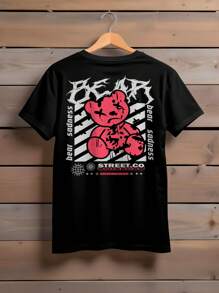 Men T-Shirts - 黑色 - 查看 1