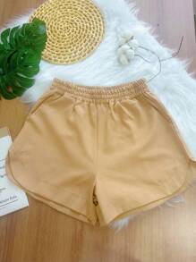 WOMEN'S SHIRT AND SHORTS SET SP013 - Khaki - View 3