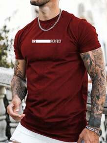 Men's Is Perfect Bco T-Shirt 100% Premium Cotton Shirt - 紫紅色 - 查看 1