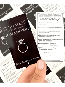 Bộ 50 Thẻ Đen Chăm Sóc Phụ Kiện Trang Sức Trang Sức Vv. 5x9 Cm, Vui Nhộn, Thẻ Quà Tặng - Nhiều màu - Xem 1