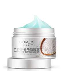 Gel Exfoliante de Arroz BIOAQUA Remueve Células Muertas, Aclara y Suaviza la Piel, Crema Exfoliante Facial Natural, Blanqueamiento, Hidratante, Reparadora, Anti Arrugas, Nutre. Crema Rostro, Cuidado de la Piel, Vitamina E, Elimina Manchas y Acne, Acido Hialuronico, Skin Care, Limpieza Facial, Disminuye Poros. White Rice, Piel mas Limpia, Sana y Suave. - Blanco - Ver 2