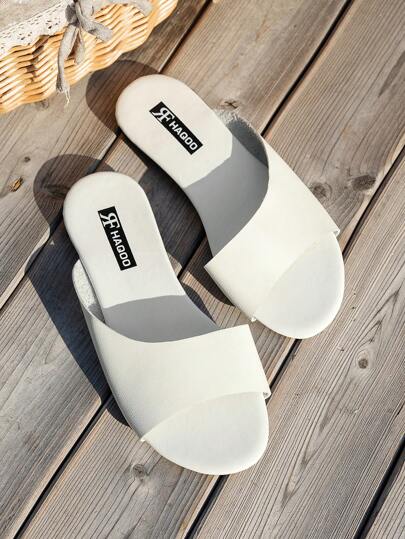 Women's Floral Print Flat Slide Sandals, Fashionable Casual Slippers For Vacation