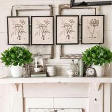 1/2/3/4片装，32厘米仿真桉树叶，仿桉树枝，适用于DIY墙面装饰、场景布置、客厅卧室花瓶插花、婚礼、派对装饰、桌面摆设。也适用于秋冬季装饰、家居、厨房、婚礼、餐桌、中心摆件、办公室、花园、户外装饰。 - 綠色 - 查看 3