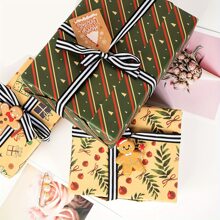 1 rollo de cinta de poliéster a rayas negras y blancas, para manualidades de Navidad, boda, lazos para el cabello, regalos, ramos, decoración de pasteles, Día de San Valentín, fiesta de cumpleaños, Año Nuevo, a rayas negras y blancas