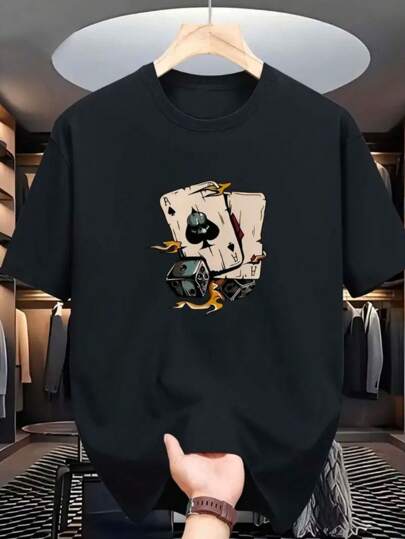 Camiseta Masculina Basica 100% Algodão 30.1 Premium Estampada