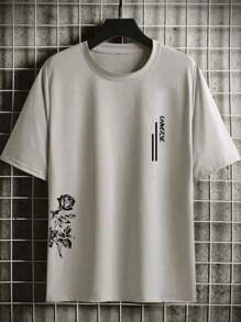 T-Shirt UNIVERSE Men's Shirt 100% Cotton New Release Immediate Shipping - Xám - Xem 1