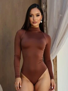 Women Bodysuits - Black Nude Brown - View 2