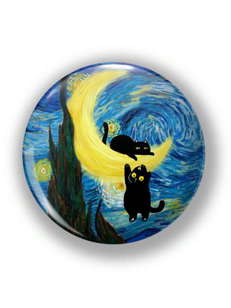 趣味图案徽章胸针、女士翻领别针、背包吊坠、服装配饰、送给朋友、家人、老师、同学的有趣礼物 - 彩色 - 查看 1