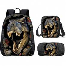 3PCS Back To School Backpack For Boys Girls, Kids Feature Game Football Backpack For Teens Elementary Middle High School Students, Large Capacity 16 Inch School Bags With Shoulder Bags And Pencil Case - Backpack + Shoulder Bag + Pencil Case - View 17