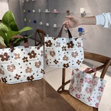 20 Pcs Thickened Plastic Gift Tote Bag,Flower Patterned Plastic Tote Bag, Lightweight, Portable Flower Design Pattern Pattern Pattern Large Capacity Handbag, Wedding, Shopping Bag,Birthday Gift Bag, Party Favor Bags,Gift Bag - Multicolor - View 6
