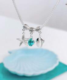 Amulet Bracelet With Sea Pendants, Semi-Jewelry In 925 Silver - Bạc - Xem 4