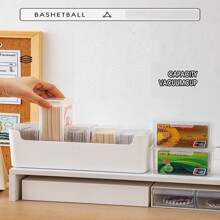 Tragbare transparente Aufbewahrungsbox für Spielzeugkarten, für den Heim-Desktop, Multifunktionsleiste, staubdicht, mit Deckel, Aufbewahrungs-Organizer, verdickter Kunststoff, Aufbewahrungsbox für Kleingeld - Transparent - Übersicht 8