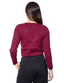 MAREZZI COUTURE SUETER CORTO SOFT TOUCH - Burdeos - Ver 2