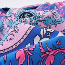 Men's Floral Print Long Sleeve Single-Breasted Style Shirt - Pink - View 8