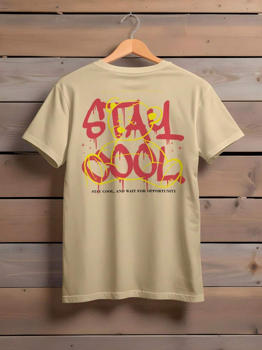 Men T-Shirts - Màu Khaki - Xem 1