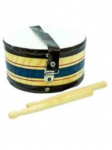 Tambora De Madera Instrumento Percutivo - Blanco - Ver 2