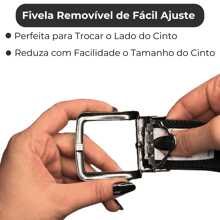 Men's Elastic Sports Belt Double-Sided Removable Buckle 2 In 1 Comfortable 44060 - màu đen - Xem 6