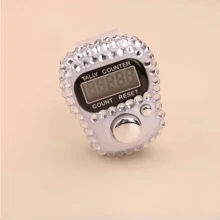 Bộ 3 món - 1 chiếc nhẫn đếm số đính đá, nhẫn đếm số cầm tay di động, bộ đếm thủ công mini, thích hợp để đếm bước chân thể thao, kiểm kê kho hàng, phụ kiện cầu nguyện. - Nhiều màu - Xem 9