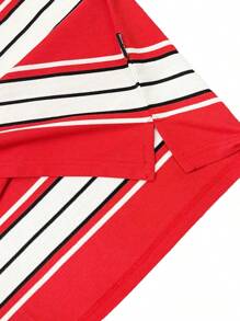 Mens West Coast Classic Striped Polo Shirt - 紅色 - 查看 5