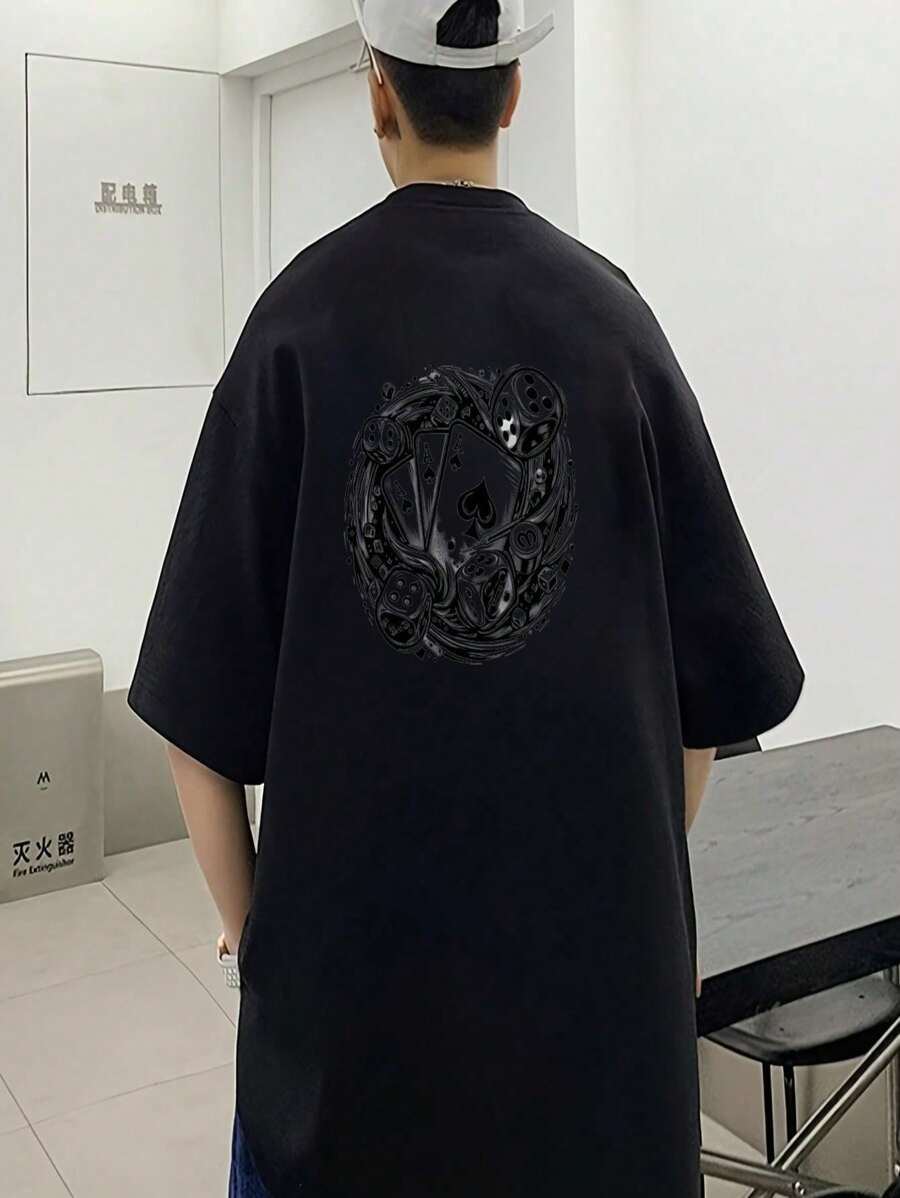 Men's T-Shirt Letter Dice Casino T-Shirt Exclusive Shirt 100% Cotton Immediate Shipping