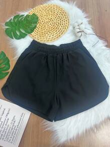 WOMEN'S SHIRT AND SHORTS SET SP013 - Black - View 3