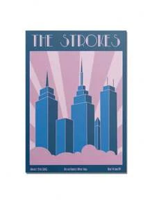 1PC Music Band The Strokes Concert Poster Ideal Gift Canvas Painting Posters And Print Wall Decor Room Decoration Wall Art Pictures Aesthetic For Living Home Bedroom Decor No Frame