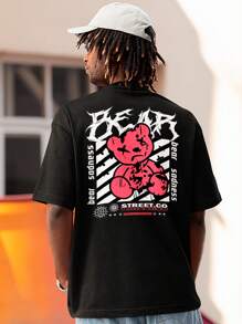 Men T-Shirts - 黑色 - 查看 5