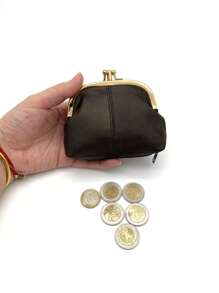 New Genuine Leather Wallet With Zipper Card Slots And Compartment For Women Money Wallet Mini Wallet Purse Wallet Coin Wallet - Brown - View 3