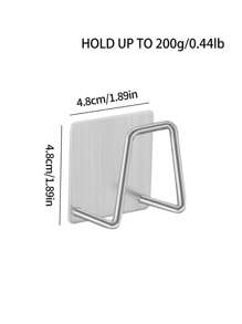 1/2/4pcs Stainless Steel Sponge Holder For Kitchen Sink,Scrub Holder For Kitchen Sink Sponge Holder Dish Scrubber Holder Kitchen Sponge Holder For Sink,Adhesive Sponge Hooks For Bedroom Bathroom Restroom