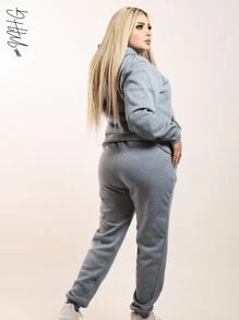 Conjunto de dos piezas termico, calido y suave holgado unicolor casual, informal y deportivo de pantalon jogger holgado con bolsillos laterales y sudadera hoodie con capucha gorro, bolsillo tipo canguro delantero amplio y cordon central para ajustarlo unicolor perfecto para gimnasio o simplemente salir a la calle