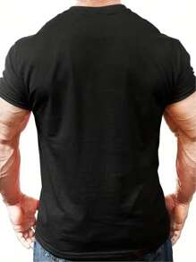 Men's T-Shirt With Face The Future Print 100% Cotton Round Neck Exclusive Line Immediate Shipping - màu đen - Xem 2