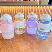 1pc Customizable Cute & Portable Large Capacity Plastic Thermal Cup, Minimalist Large Capacity Water Bottle For Children School, Back To School Gift, Customized Birthday Gift, Customized Commemorative Gift,Multi-Functional,Ornamental,Letter,Stylish,Modern,Colorful,Cute,Adorable,Casual,Custom,Personalised,Unique,Customized,Ideal Gifts For Him,Ideal Gifts For Her - Multicolor - View 3