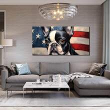 1 Pc Patriotic Bullfighting Room Decoration Wooden Framed Canvas Painting -  Thickness 2.25cm/0.9inch,Home Gift Decoration, Room Decoration Aesthetic, Wall Decoration Art, Perfect Gift, Autumn And Winter Wall Decoration, Living Room Decoration, Bedroom Decoration, Kitchen Decoration, Entry Decoration, Bathroom Decoration, Direct Wall Painting, High Quality Wall Painting Poster