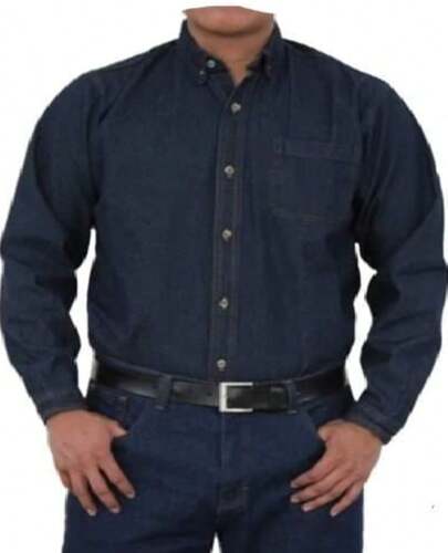 CAMISA MEZCLILLA CABALLERO 10 onzas TALLAS NORMALES Y EXTRAS