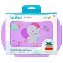 Children's Bento Box Stainless Steel Lunch Box With Buba Zoo Divider 600ml - Màu tím - Xem 2