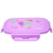 Children's Bento Box Stainless Steel Lunch Box With Buba Zoo Divider 600ml - Màu tím - Xem 4