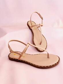 Women's Lightweight Comfortable Flat Sandal - khỏa thân - Xem 1