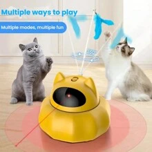 Đồ chơi laser 4 trong 1 Whisker Wizard cho mèo - Đồ chơi tương tác tự động cho mèo trong nhà, Đồ chơi trốn tìm cho mèo con có dây trêu chọc bằng lông chuyển động, Đồ chơi điện tử sạc USB cho mèo con buồn chán ở mọi giống mèo, Giảm hành vi phá hoại, Quà tặng, Quà tặng, Lễ kỷ niệm - Nhiều màu - Xem 8