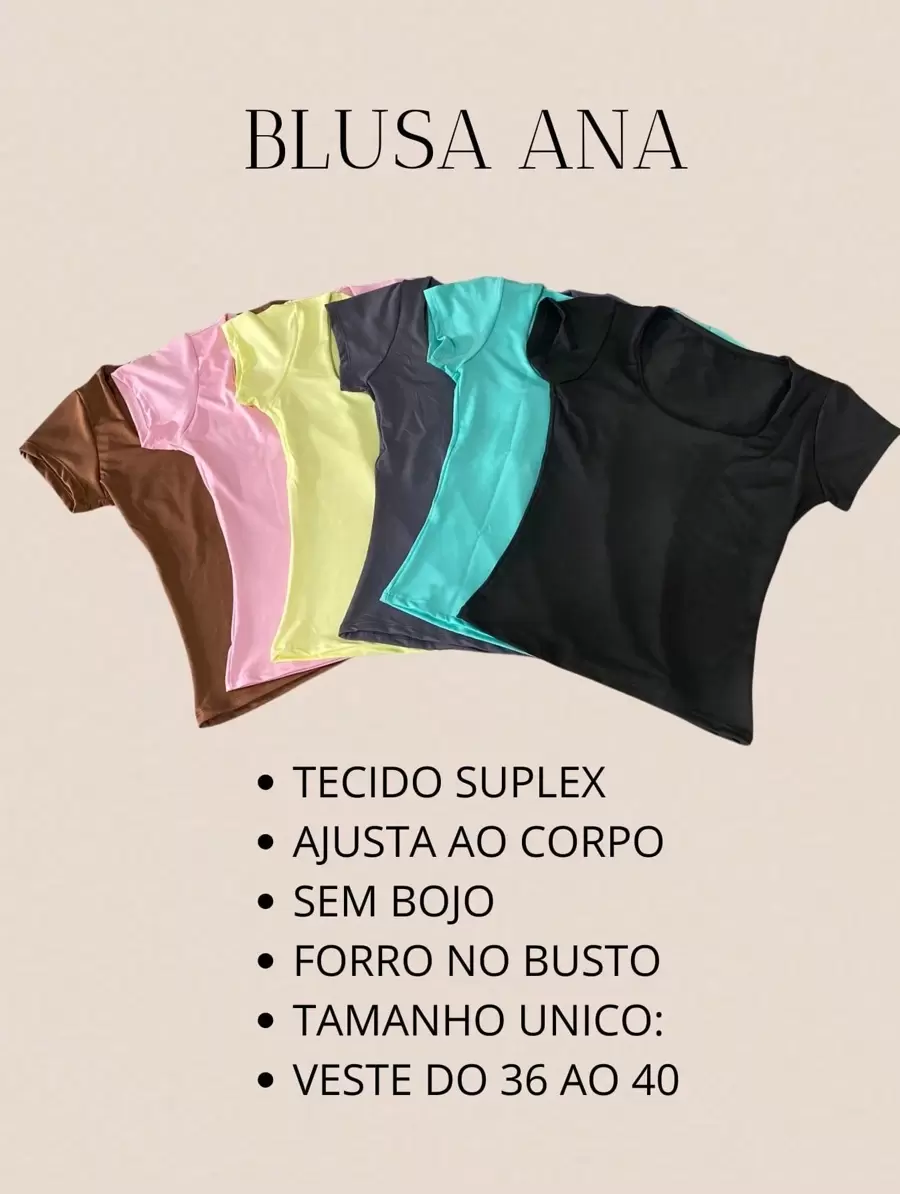 Blusa Suplex com Manga Duplo Forro no Busto Confortável Modeladora Casual Trabalho Dia a Dia Tendencia Blogueira - Marrom - Visão 1