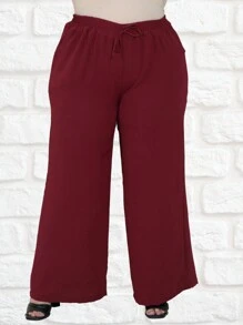 Kit 3 Plus Size Women's Wide Leg Pants From Duna - Vino Blanco Beige - Ver 8