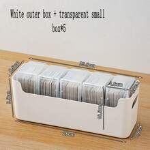 Tragbare transparente Aufbewahrungsbox für Spielzeugkarten, für den Heim-Desktop, Multifunktionsleiste, staubdicht, mit Deckel, Aufbewahrungs-Organizer, verdickter Kunststoff, Aufbewahrungsbox für Kleingeld - Transparent - Übersicht 16