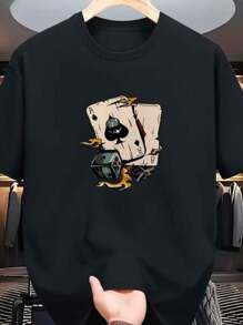 Camiseta Masculina Basica 100% Algodão 30.1 Premium Estampada