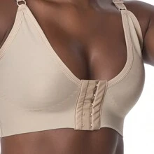 Post-Surgical Compression Bra Without Reinforced Pads, Front Opening - Màu xanh hải quân - Xem 3
