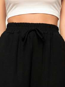 Kit 2 Duna Women's Tie-Up Wide Leg Pants - màu đen - Xem 5