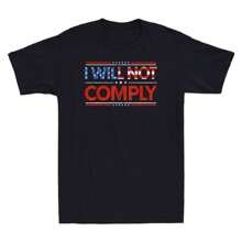 I Will Not Comply No Mandates  Flag Medical Freedom Vintage  T-Shirt