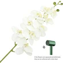 1/3/5pcs 69cm Artificial Phalaenopsis Orchid Flowers, Flexible And Non-Fading - Suitable For DIY Floral Wall, Scene Decoration, Vase Arrangement In Living Room/Bedroom, Wedding, Party, Tabletop Decor. Autumn/Winter Leaf Decor For Room, Home, Kitchen, Wedding, Dining Table, Centerpiece, Office, Garden, Outdoor, Birthday/Graduation Gift - White - View 3