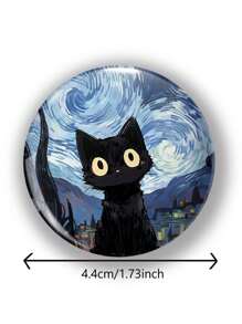 趣味图案徽章胸针、女士翻领别针、衣服装饰、送给朋友、家人、老师、学生的礼物、趣味配饰 - 彩色 - 查看 2